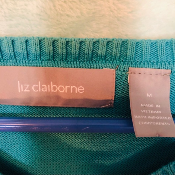 ❄️Liz Claiborne vintage Med designer print sweater - Picture 3 of 7